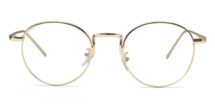 GRAVIATE by Coolwinks E25A6510 Glossy Gold Full Frame Round Eyeglasses for Men and Women-