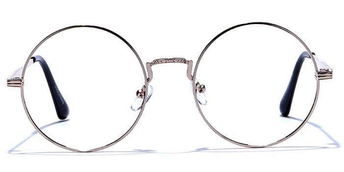 GRAVIATE by Coolwinks E25A6603 Glossy Gold Full Frame Round Eyeglasses for Men and Women-