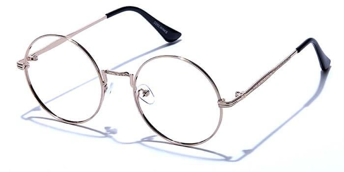 GRAVIATE by Coolwinks E25A6603 Glossy Gold Full Frame Round Eyeglasses for Men and Women-GOLD-1