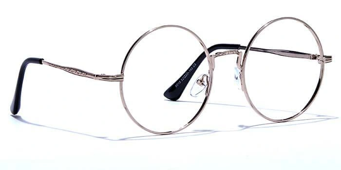 GRAVIATE by Coolwinks E25A6603 Glossy Gold Full Frame Round Eyeglasses for Men and Women-GOLD-2