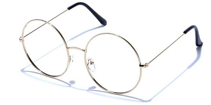 GRAVIATE by Coolwinks E25A6608 Glossy Gold Full Frame Round Eyeglasses for Men and Women-GOLD-1