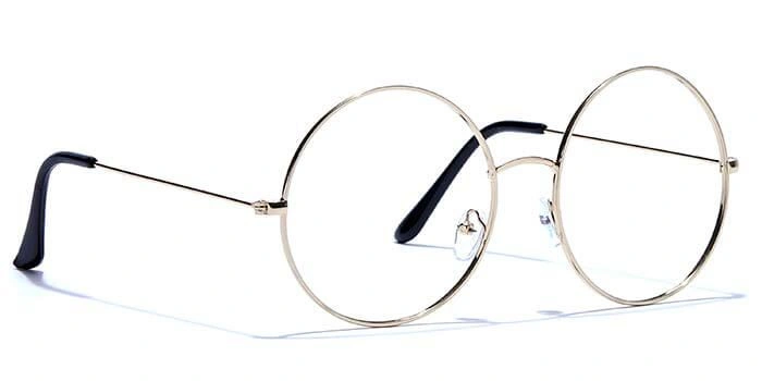 GRAVIATE by Coolwinks E25A6608 Glossy Gold Full Frame Round Eyeglasses for Men and Women-GOLD-2