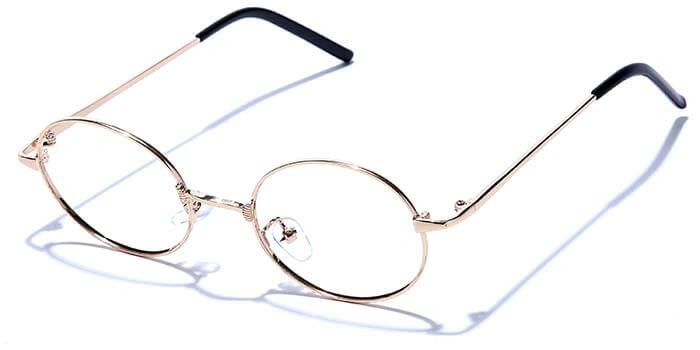 GRAVIATE by Coolwinks E25A6636 Glossy Gold Full Frame Round Eyeglasses for Men and Women-GOLD-1