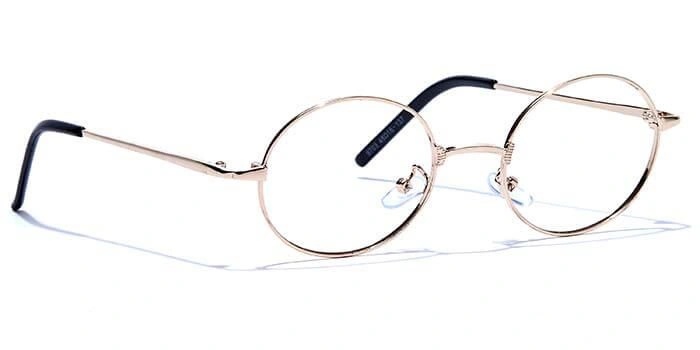 GRAVIATE by Coolwinks E25A6636 Glossy Gold Full Frame Round Eyeglasses for Men and Women-GOLD-2