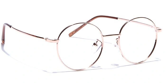 GRAVIATE by Coolwinks E25A7511 Glossy Gold Full Frame Round Eyeglasses for Men and Women-GOLD-2