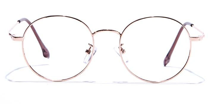 GRAVIATE by Coolwinks E25A7566 Glossy Gold Full Frame Round Eyeglasses for Men and Women-