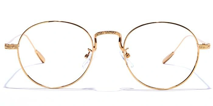 GRAVIATE by Coolwinks E25A7594 Glossy Gold Full Frame Round Eyeglasses for Men and Women-