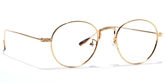 GRAVIATE by Coolwinks E25A7594 Glossy Gold Full Frame Round Eyeglasses for Men and Women-GOLD-2