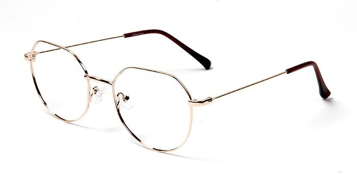 GRAVIATE by Coolwinks E25B5716 Glossy Gold Full Frame Round Eyeglasses for Men and Women-GOLD-1