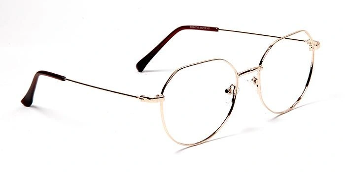 GRAVIATE by Coolwinks E25B5716 Glossy Gold Full Frame Round Eyeglasses for Men and Women-GOLD-2