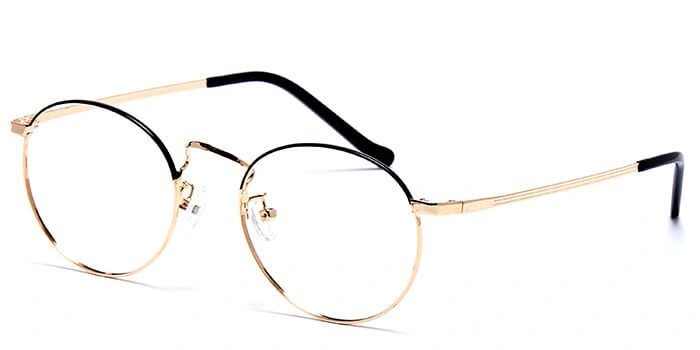 GRAVIATE by Coolwinks E25B5999 Glossy Gold Full Frame Round Eyeglasses for Men and Women-GOLD-1