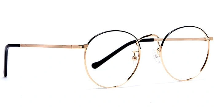 GRAVIATE by Coolwinks E25B5999 Glossy Gold Full Frame Round Eyeglasses for Men and Women-GOLD-2