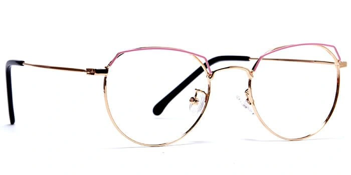 GRAVIATE by Coolwinks E25B6022 Glossy Gold Full Frame Round Eyeglasses for Men and Women-GOLD-2