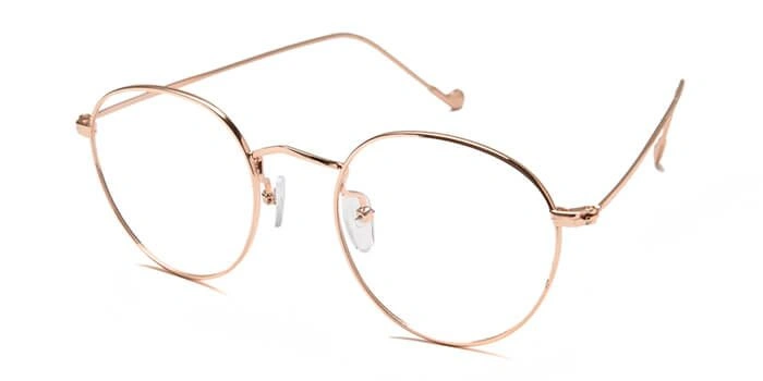 GRAVIATE by Coolwinks E25B6497 Glossy Gold Full Frame Round Eyeglasses for Men and Women-GOLD-1