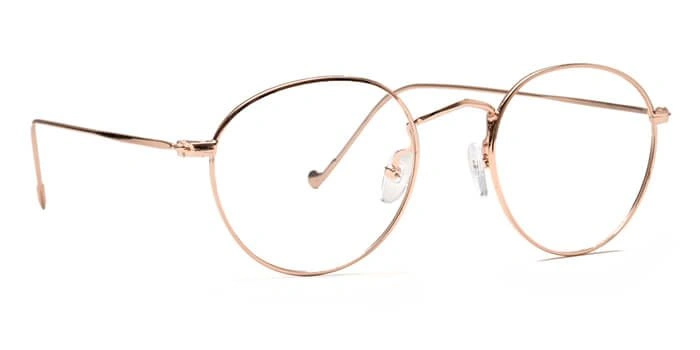 GRAVIATE by Coolwinks E25B6497 Glossy Gold Full Frame Round Eyeglasses for Men and Women-GOLD-2