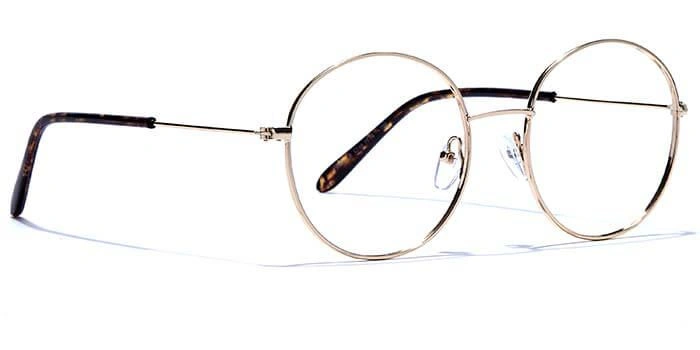 GRAVIATE by Coolwinks E25B6512 Glossy Gold Full Frame Round Eyeglasses for Men and Women-GOLD-2