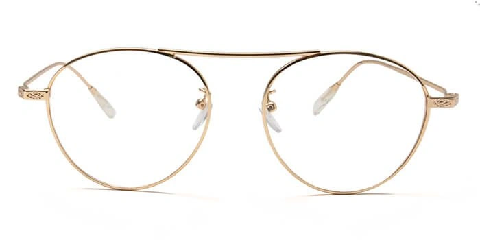 GRAVIATE by Coolwinks E25B6524 Glossy Gold Full Frame Round Eyeglasses for Men and Women-