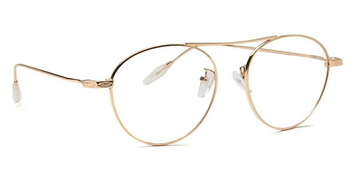 GRAVIATE by Coolwinks E25B6524 Glossy Gold Full Frame Round Eyeglasses for Men and Women-GOLD-2