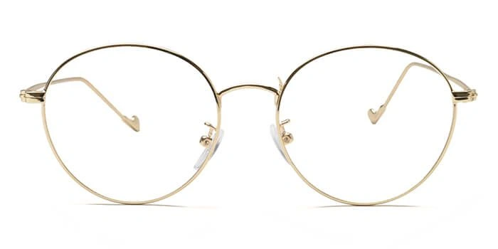 GRAVIATE by Coolwinks E25B6529 Glossy Gold Full Frame Round Eyeglasses for Men and Women-