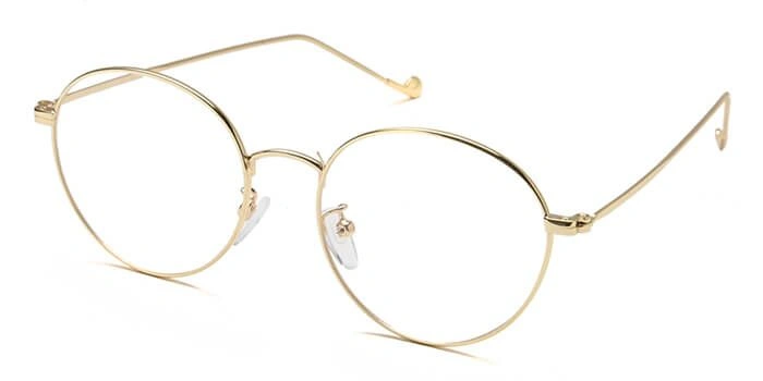 GRAVIATE by Coolwinks E25B6529 Glossy Gold Full Frame Round Eyeglasses for Men and Women-GOLD-1