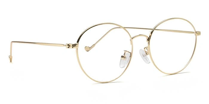 GRAVIATE by Coolwinks E25B6529 Glossy Gold Full Frame Round Eyeglasses for Men and Women-GOLD-2