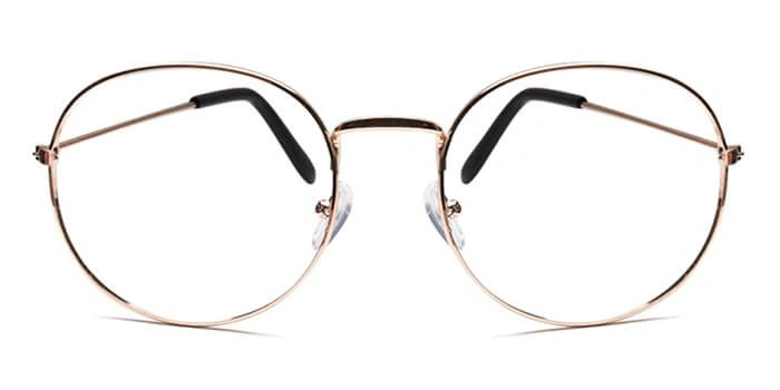 GRAVIATE by Coolwinks E25B6554 Glossy Gold Full Frame Round Eyeglasses for Men and Women-