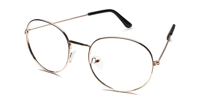 GRAVIATE by Coolwinks E25B6554 Glossy Gold Full Frame Round Eyeglasses for Men and Women-GOLD-1