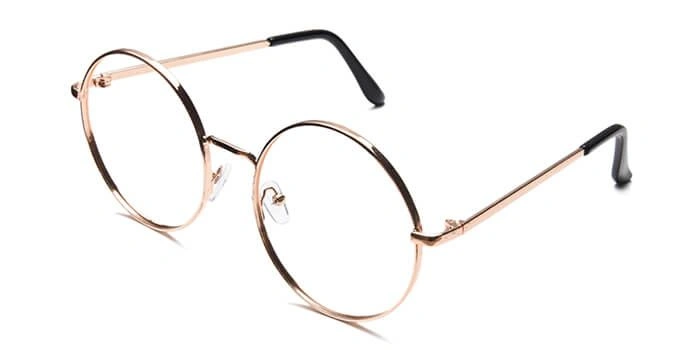 GRAVIATE by Coolwinks E25B6568 Glossy Gold Full Frame Round Eyeglasses for Men and Women-GOLD-1