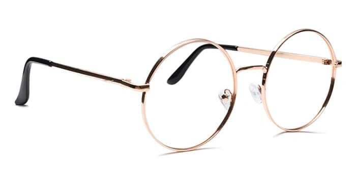 GRAVIATE by Coolwinks E25B6568 Glossy Gold Full Frame Round Eyeglasses for Men and Women-GOLD-2