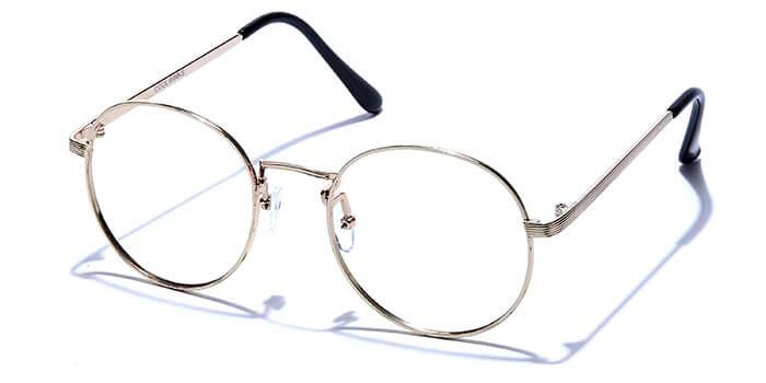 GRAVIATE by Coolwinks E25B6577 Glossy Gold Full Frame Round Eyeglasses for Men and Women-GOLD-1