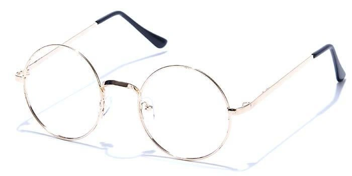 GRAVIATE by Coolwinks E25B6612 Glossy Gold Full Frame Round Eyeglasses for Men and Women-GOLD-1