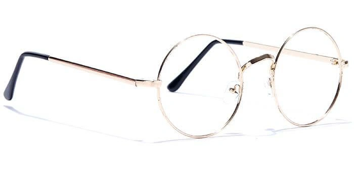 GRAVIATE by Coolwinks E25B6612 Glossy Gold Full Frame Round Eyeglasses for Men and Women-GOLD-2