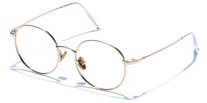 GRAVIATE by Coolwinks E25B6627 Glossy Gold Full Frame Round Eyeglasses for Men and Women-GOLD-1