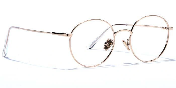 GRAVIATE by Coolwinks E25B6627 Glossy Gold Full Frame Round Eyeglasses for Men and Women-GOLD-2