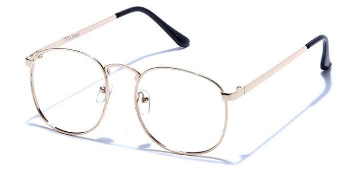 GRAVIATE by Coolwinks E25B6634 Glossy Gold Full Frame Round Eyeglasses for Men and Women-GOLD-1