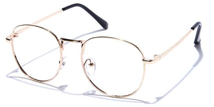 GRAVIATE by Coolwinks E25B7592 Glossy Gold Full Frame Round Eyeglasses for Men and Women-GOLD-1