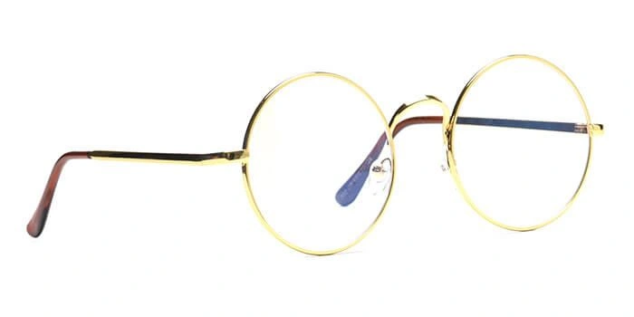 GRAVIATE by Coolwinks E25C4197 Glossy Gold Full Frame Round Computer Glasses for Men and Women-GOLD-1