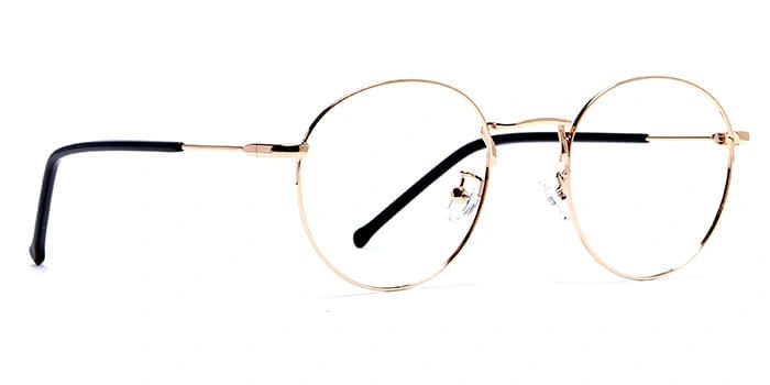 GRAVIATE by Coolwinks E25C5990 Glossy Gold Full Frame Round Eyeglasses for Men and Women-GOLD-2