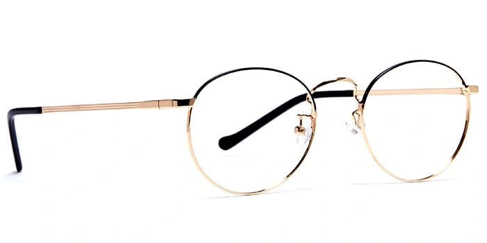 GRAVIATE by Coolwinks E25C5999 Glossy Gold Full Frame Round Eyeglasses for Men and Women-GOLD-2