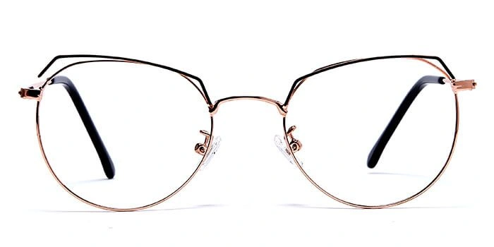 GRAVIATE by Coolwinks E25C6021 Glossy Gold Full Frame Round Eyeglasses for Men and Women-