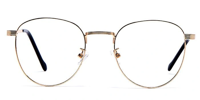 GRAVIATE by Coolwinks E25C6033 Glossy Gold Full Frame Round Eyeglasses for Men and Women-