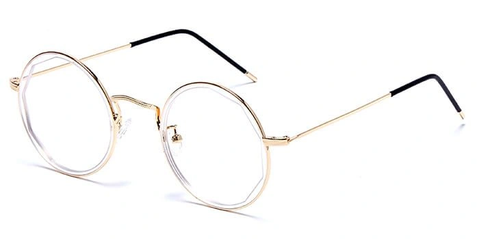 GRAVIATE by Coolwinks E25C6040 Glossy Gold Full Frame Round Computer Glasses for Men and Women-GOLD-1