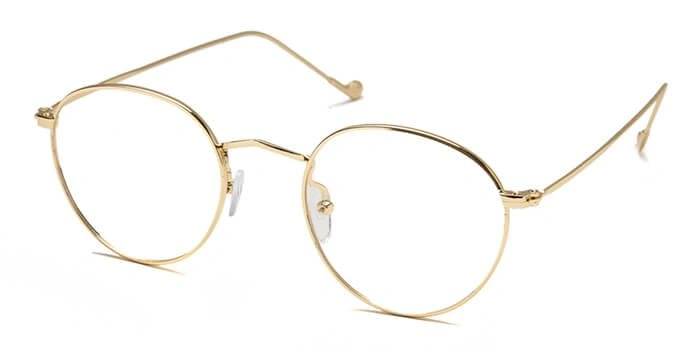 GRAVIATE by Coolwinks E25C6498 Glossy Gold Full Frame Round Eyeglasses for Men and Women-GOLD-1