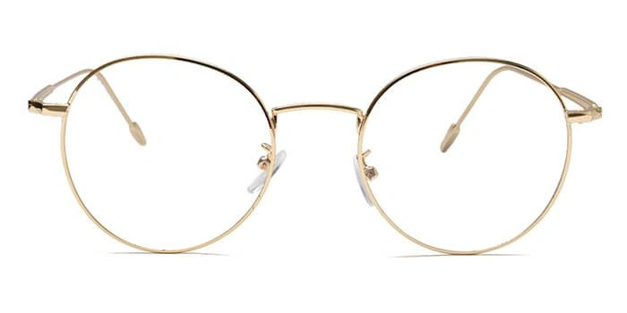 GRAVIATE by Coolwinks E25C6505 Glossy Gold Full Frame Round Eyeglasses for Men and Women-