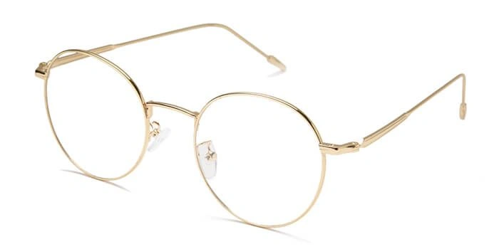 GRAVIATE by Coolwinks E25C6505 Glossy Gold Full Frame Round Eyeglasses for Men and Women-GOLD-1