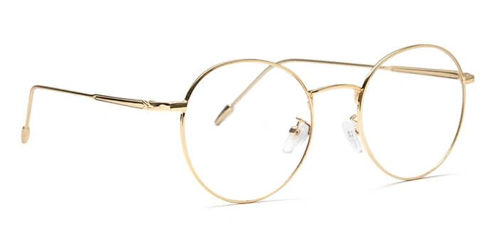 GRAVIATE by Coolwinks E25C6505 Glossy Gold Full Frame Round Eyeglasses for Men and Women-GOLD-2