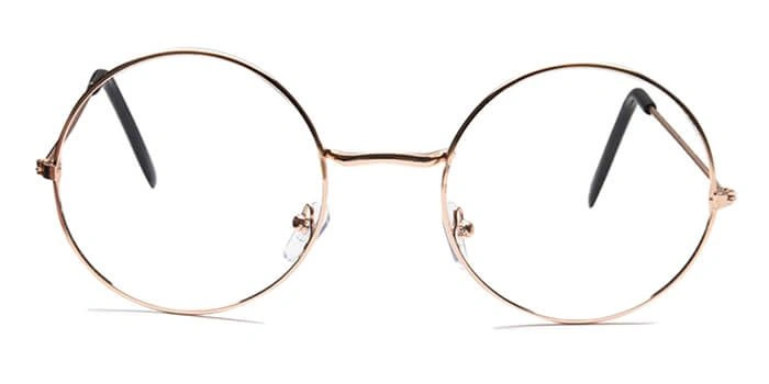 GRAVIATE by Coolwinks E25C6556 Glossy Gold Full Frame Round Eyeglasses for Men and Women-