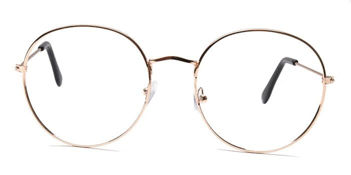 GRAVIATE by Coolwinks E25C6559 Glossy Gold Full Frame Round Eyeglasses for Men and Women-