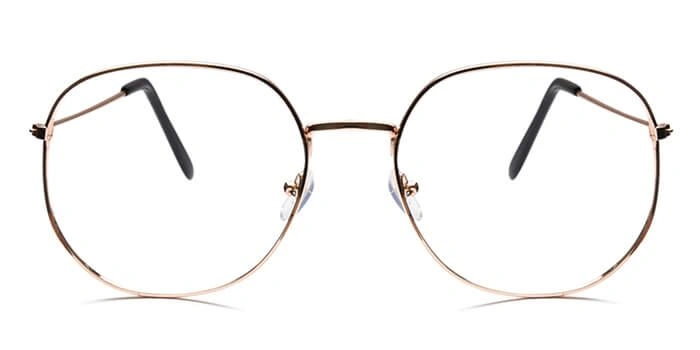 GRAVIATE by Coolwinks E25C6560 Glossy Gold Full Frame Round Eyeglasses for Men and Women-