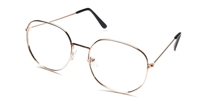 GRAVIATE by Coolwinks E25C6560 Glossy Gold Full Frame Round Eyeglasses for Men and Women-GOLD-1